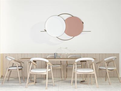 Modern Dining Table and Chair Combination model