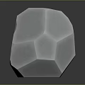 Transparent Crystal Like Geometric Polyhedron With Smooth Facets And Reflective Base