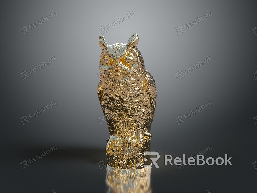 Owl grimace owl long-eared owl wulin owl monkey face owl carved owl model