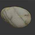 High Quality Natural White Stone Decorative Object with Green Veins and Polished Smooth Surface