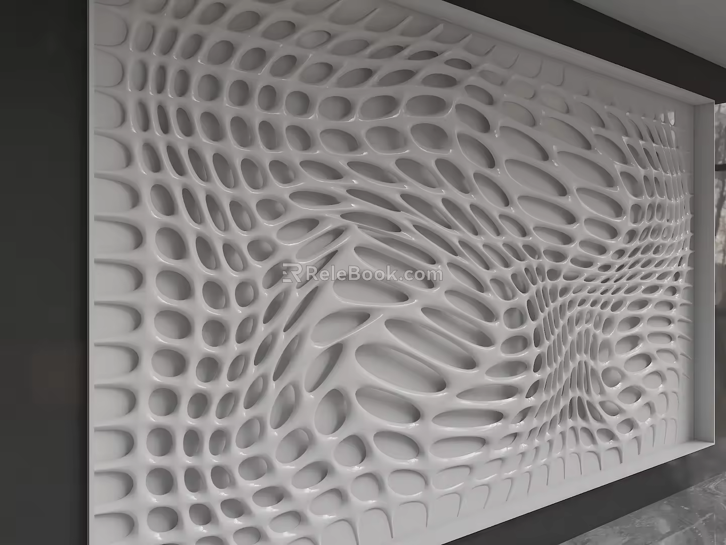 Modern background wall 3d model