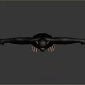 Realistic 3D Chimpanzee Standing With Outstretched Arms On Gray Background