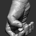 Detailed Hand Sculpture Carving With Different Gestures And Realistic Texture