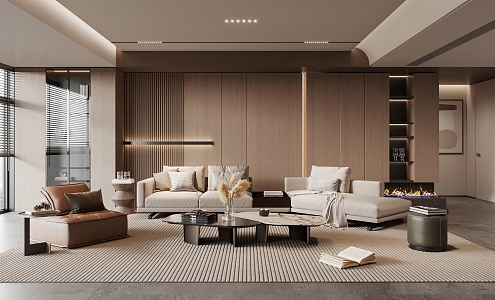 modern living room home living room 3d model