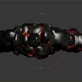 Volcanic Rock Giant Lava Creature With Molten Lava Flowing Through Stone Body