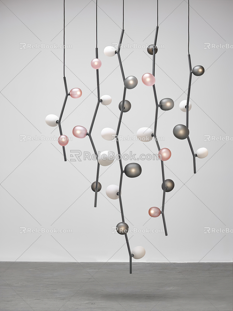 Modern chandelier 3d model