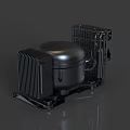 Refrigerator Freezer Compressor Unit Black Metal Industrial Cooling System Components Design 3d model