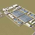 Aerial View Of Industrial Plant With Circular Tanks Large Workshops And Facilities