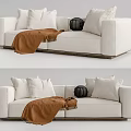 Modern double sofa 3d model