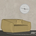 Ligne Roset double sofa clock 3d model