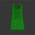 Black Sleeveless Women's Dress With White Floral Embroidered Pattern Design