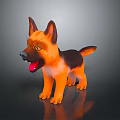 Playful German Shepherd Puppy With Brown And Orange Fur Standing