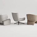 Modern Leisure Chairs With Various Designs Light Gray And Beige Tones Comfortable Upholstery