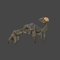Game Movie Character Crab Like Creature With Glowing Yellow Eyes And Mechanical Claws