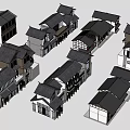 Traditional Rural Self Built Houses With Classic Tile Roofs And Architectural Design