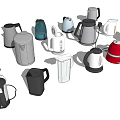 Assorted Electric Kettles in Various Colors and Designs for Daily Household Use