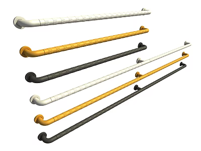 Various Colored Safety Grab Bars And Handrails For Home Bathroom Use 3d model