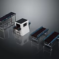 Industrial Conveyor Belt Equipment With Multiple Belts And Control Unit