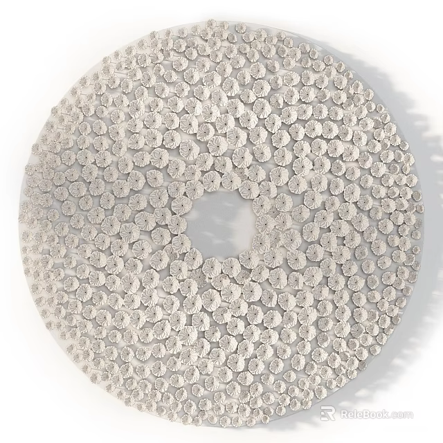 Modern Circular Wall Decor Composed of Small Elements with Central Hollow Design 3d model 