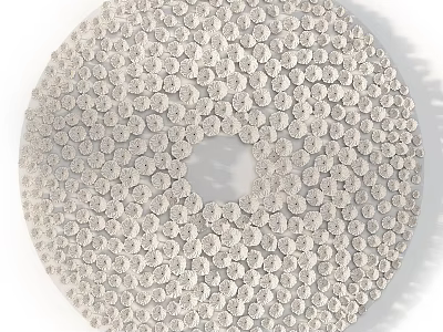 Modern Circular Wall Decor Composed of Small Elements with Central Hollow Design 3d model