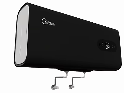 Modern Midea Black Wall Mounted Electric Heater For Home Use With Digital 3d model
