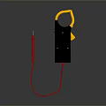 Professional Black Computer Repair Tool With Yellow Clamp And Red Probe Line