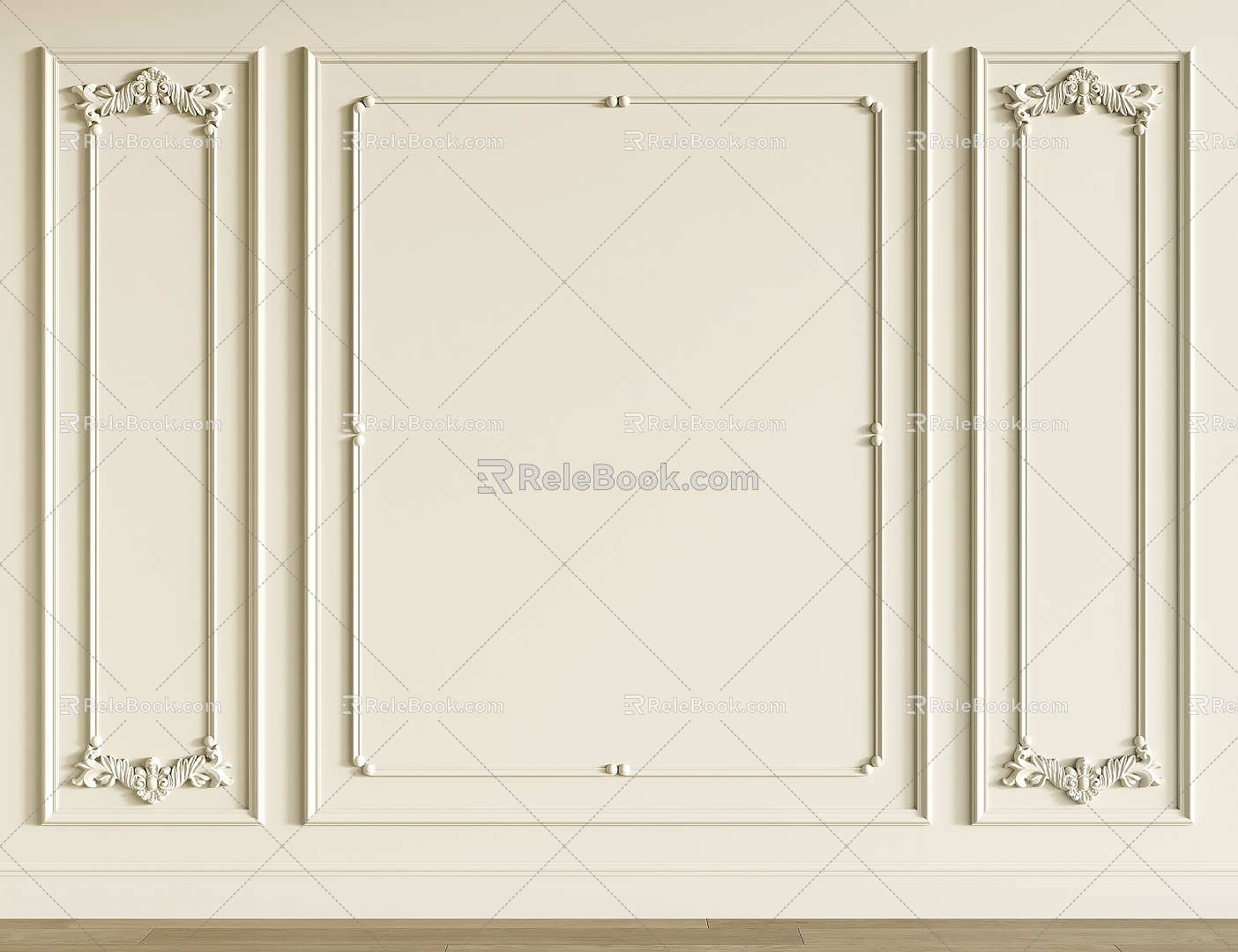 French parapet line 3d model