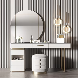 Light Luxury Dressing Table 3d model