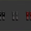 Stylish Black Gray And Red Rain Boots Trendy Footwear On
