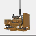 Yellow Industrial Equipment With Engine Pipes And Compact Structure For Industrial Use