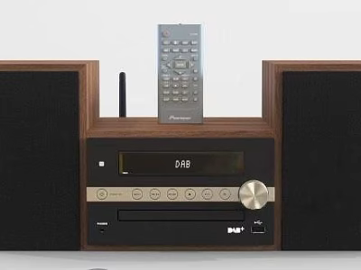 Wooden Audio Speaker with DAB Radio CD Player USB Port and Remote Control 3d model