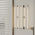 Modern Interior Wall Lights With Sleek Golden Frames Glowing On White Wall 3d model