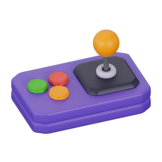 Modern gamepad cartoon gamepad 3d model
