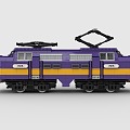 Lego toy building blocks train head high-speed rail train retro locomotive 3d model