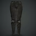 Distressed Slim Fit Jeans With Side Pockets And Classic Design