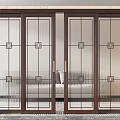 Sleek Modern Sliding Doors Featuring Glass Panels Decorative Grids And Metal Handles