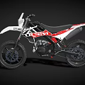 White and Red FSTA Off Road Motorcycle With Wide Tires And Headlight