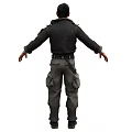 Man Wearing Black Jacket and Utility Pants Standing with Arms Outstretched