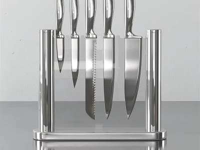 Modern Kitchen Cabinets With Sleek Design And Stainless Steel Hardware 3d model
