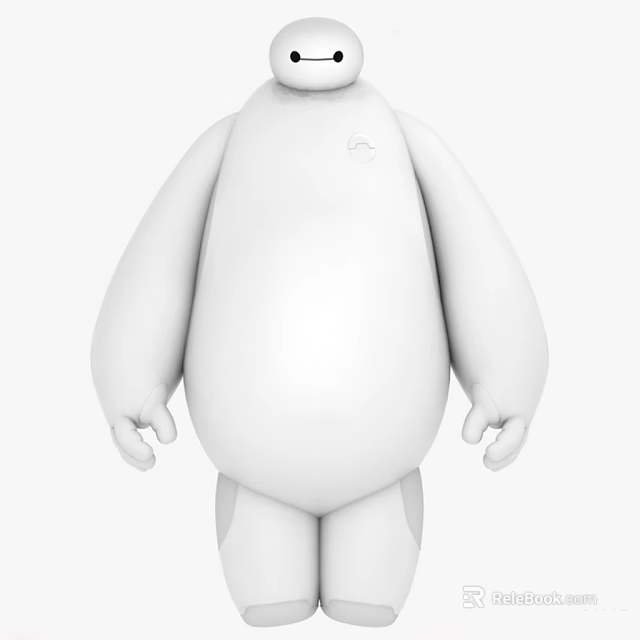 White Doll With Round Body Simple 3D Model Design Toy 3d model