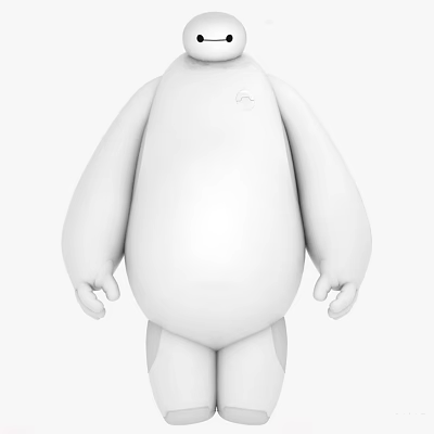 White Doll With Round Body Simple 3D Model Design Toy 3d model