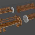 Rustic Wooden Garden Benches With Log Elements And Wheel Decorations Various Designs For Outdoor Decor