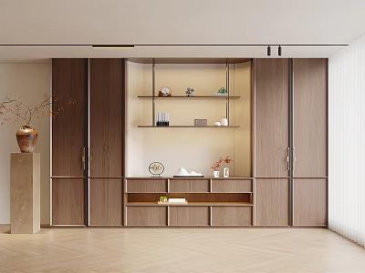 New Chinese Bookcase New Chinese Display Cabinet Decorative Cabinet Storage Cabinet 3d model
