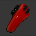 Ergonomic Red Gaming Controller With Black Buttons And Joysticks For Gamers
