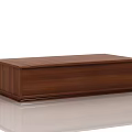 Modern Solid Wooden Coffee Table With Rectangular Shape And Smooth Surface Design 3d model