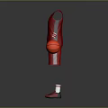 Red Basketball Sports Gear Including Jersey Shorts Sneakers Wristbands And Ball