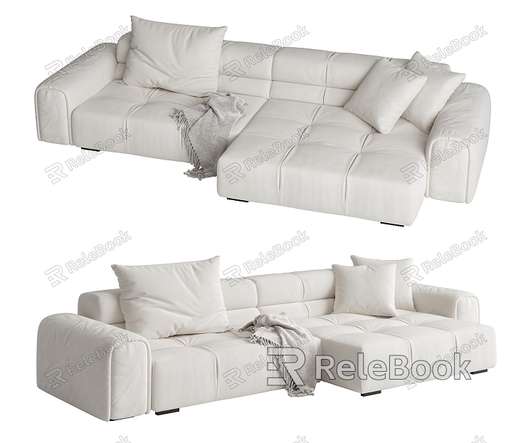 Modern corner sofa multiplayer sofa model