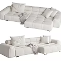 Modern corner sofa multiplayer sofa 3d model