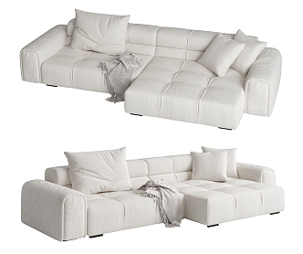 Modern corner sofa multiplayer sofa 3d model