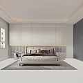 Modern Sleek Bedside Table With Deer Ornament Books And Upholstered Headboard Wall